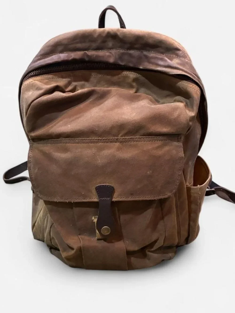 Thursday Boot Co Waxed Canvas Leather Adventurer Backpack Brown $295 MSRP